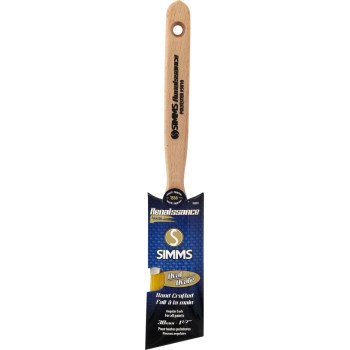 Simms 5010-38 Paint Brush, 1-1/2 in W, Oval Sash Brush, 1-1/2 in L Bristle, Synthetic Hybrid Blend Bristle