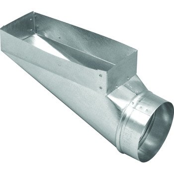 Imperial GV0651 End Boot, 4 in L, 10 in W, 4 in H, 90 deg Angle, Steel, Galvanized