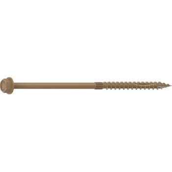 Camo 0364240 Structural Screw, 1/4 in Thread, 6 in L, Hex Head, Hex Drive, Sharp Point, PROTECH Ultra 4 Coated, 10