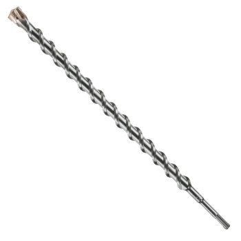 Bosch Bulldog HCFC2287 Rotary Hammer Drill Bit, 1-1/8 in Dia, 18 in OAL, 2-Flute, 25/64 in Dia Shank