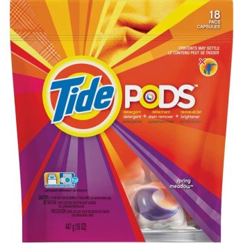 Tide 93120 Laundry Detergent, 16 CT, Liquid, Spring Meadow