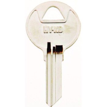 Hy-Ko 11010RO4 Key Blank, Brass, Nickel, For: National Cabinet Locks