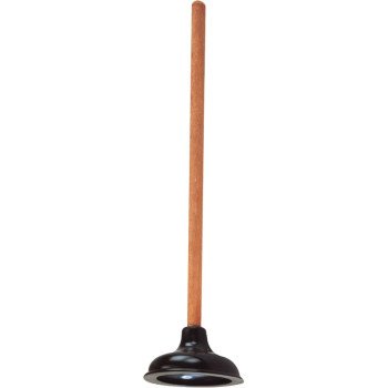 ProSource 8318-B Toilet Plunger Drain, 23-1/4 In OAL, 6 in Cup, Long Handle