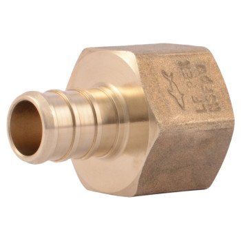 SharkBite UC072LFA10 Pipe Adapter, 1/2 in, Barb x FNPT, Brass, 80 to 160 psi Pressure