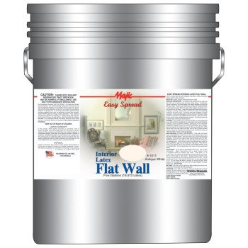 Majic Paints 8-1011-5 Interior Paint, Flat Sheen, Antique White, 5 gal, Pail, 300 sq-ft Coverage Area