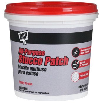 DAP 10504 Stucco Patch, Gray, 1 qt Tub