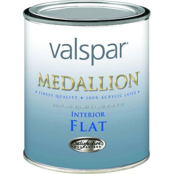 Valspar 1402 Interior Paint, Flat, Tint Base, 1 qt