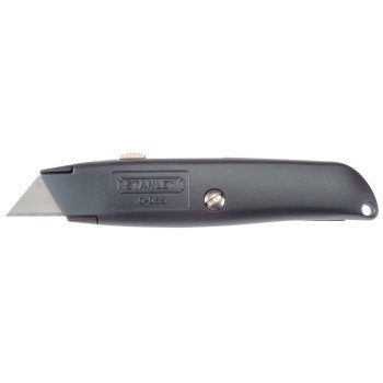 STANLEY 10-099 Utility Knife, 2-7/16 in L Blade, 3 in W Blade, HCS Blade, Straight Handle, Gray Handle