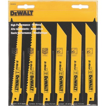 DEWALT DW4856 Reciprocating Saw Blade, Bi-Metal, Applicable Materials: Metal