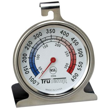 Taylor 3506 Oven Thermometer, 100 to 600 deg F, Analog Display, Gray
