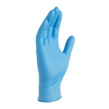 Libman 1328 Disposable Gloves, One-Size, Nitrile, Powder-Free, Blue