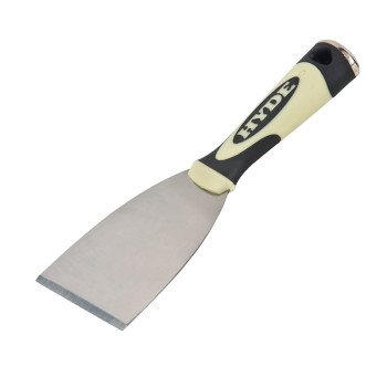 Hyde 06401 Scraper, 3 in W Blade, Chisel Blade, Carbon Steel Blade, Polypropylene/TPE Handle, Ergonomic Handle, 8 in OAL