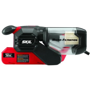 Skil 7510-01 Belt Sander, 6 A, 3 x 18 in Belt, Abrasive Belt, Auxiliary Handle, 6 ft L Cord