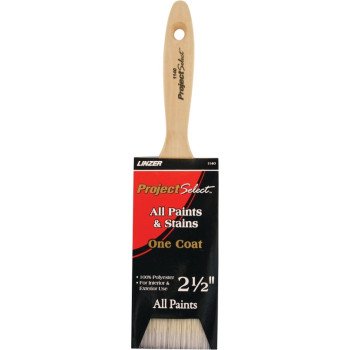 Linzer WC 1140-2.5 Paint Brush, 2-1/2 in W, 3 in L Bristle, Varnish Handle