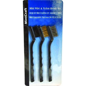 ProSource C 30300 Mini Scratch Brush Set, Brass, Stainless Steel, Polyester Bristle