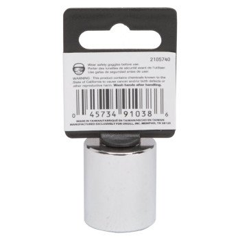 Vulcan MT6495386 Drive Socket, 13/16 in Socket, 3/8 in Drive, 6-Point, Chrome Vanadium Steel, Chrome