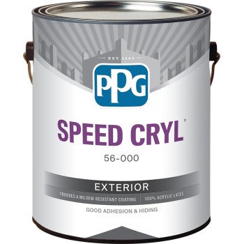 PPG SPEED CRYL 56-110XI-01 Exterior Paint, Flat, Pastel Base/White, 1 gal