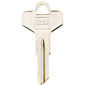 Hy-Ko 11010DE4 Key Blank, Brass, Nickel, For: Dexter Cabinet, House Locks and Padlocks