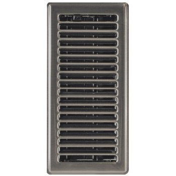 Imperial RG1994 Floor Register, 10 in L, 3 in W, Steel, Pewter