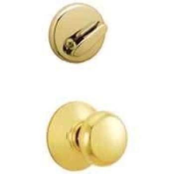 Schlage F Series F59PLY605 Handleset Interior Trim, 1 Grade, Mechanical Lock, Metal, Bright Brass, Lever Handle