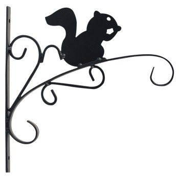 Landscapers Select 540-0742 Hanging Plant Bracket, 11 in L, 11.8 in H, Steel, Matte Black Finish