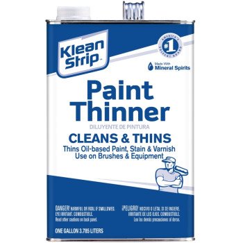 Klean Strip GKPT94002P Paint Thinner, Liquid, Free, Clear, Water White, 1 gal, Can