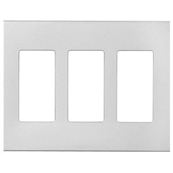 Eaton Cooper Wiring PJS PJS263SG-SP-L Wallplate, 4.87 in L, 6-3/4 in W, 3 -Gang, Polycarbonate, Silver Granite