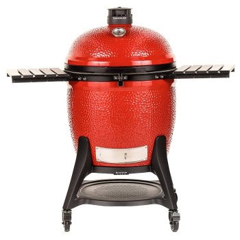 Kamado Joe Big Joe III Series KJ15041021 Charcoal Grill, 450 sq-in Primary Cooking Surface, Red, Smoker Included: Yes