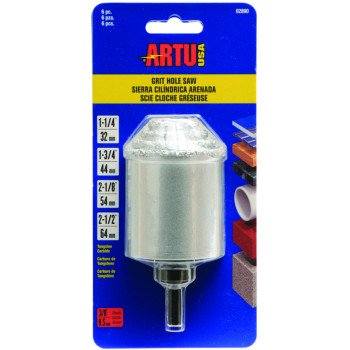 ARTU 02890 Hole Saw Kit, 6-Piece, Tungsten Carbide