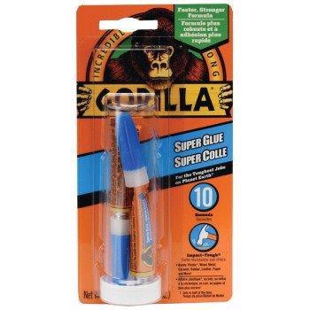 Gorilla 7900301 Super Glue, Liquid, White, 3 g Tube