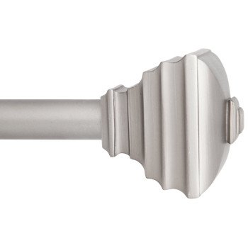 Kenney KN80207 Curtain Rod, 3/4 in Dia, 36 to 66 in L, Metal, Satin Nickel