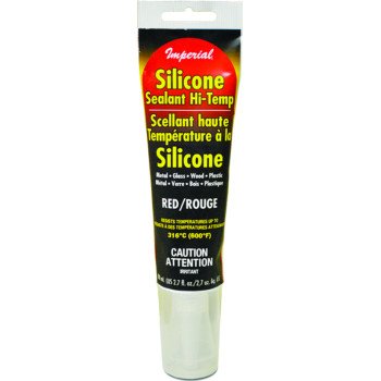 Imperial KK0321 Silicone Sealant, Paste, Red, 2.7 oz Tube