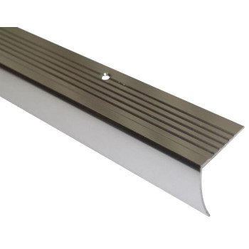 Shur-Trim FA2184BCL06 Stair Nose Moulding, 6 ft L, 1-1/8 in W, Aluminum, Bright Clear