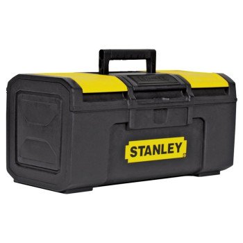 STANLEY STST16410 Tool Box, 50 lb, Polypropylene, Black/Yellow, 3-Compartment