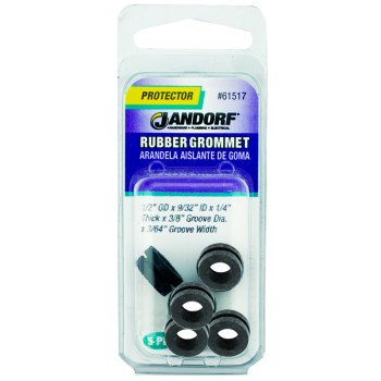 Jandorf 61517 Grommet, Rubber, Black, 1/4 in Thick Panel