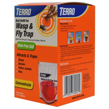 TERRO T513 Wasp and Fly Trap, Liquid, Vinegar, 6.7 fl-oz