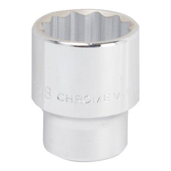 Vulcan MT-SS6044 Drive Socket, 1-3/8 in Socket, 3/4 in Drive, 12-Point, Chrome Vanadium Steel, Chrome