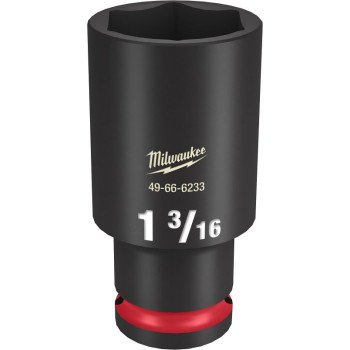 Milwaukee SHOCKWAVE Impact Duty Series 49-66-6233 Deep Impact Socket, 1-3/16 in Socket, 1/2 in Drive, Square Drive