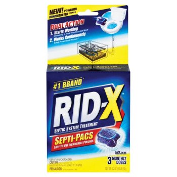 Rid-X 1920084249 Septic System Treatment, Gel, Dark Blue, Slight Fermentation, 3.2 oz