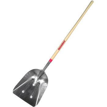 Razor-Back 53127 Scoop Shovel, 14-1/4 in W Blade, 18 in L Blade, Aluminum Blade, Wood Handle, Long Handle, 68-3/4 in OAL