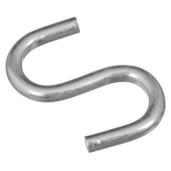 National Hardware N121-566 Open S-Hook, 20 lb Working Load, Steel, Zinc