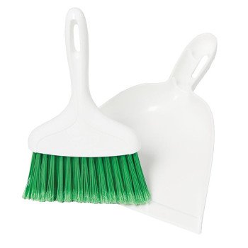 Libman 1031 Whisk Broom with Dustpan, Polypropylene Bristle, 11 in OAL, Plastic Handle