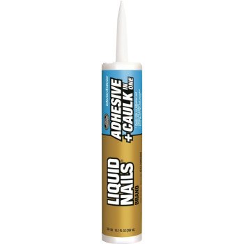 Liquid Nails LN-150 Adhesive Caulk, Bright White, 40 to 100 deg F, 10.1 oz Cartridge