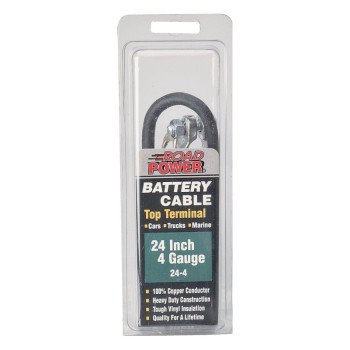 CCI Maximum Energy 24-4 Battery Cable, 4 AWG Wire, Black Sheath