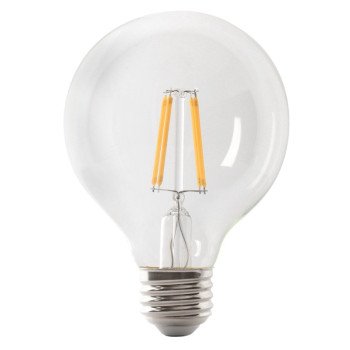 Feit Electric BPG2560/927CA/FIL LED Bulb, Globe, G25 Lamp, 60 W Equivalent, E26 Lamp Base, Dimmable, Clear