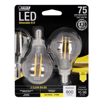 BULB FIL A15 CB SW CLR 27K 75W