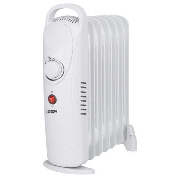 PowerZone CYPB-7 Mini Oil Filled Heater, 5.8 A, 120 V, 700 W Heating, 1-Heating Stage, White