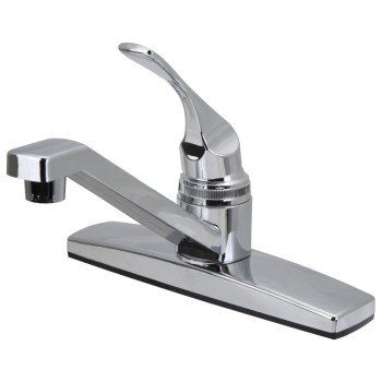 Boston Harbor PF8111A Kitchen Faucet, 1.8 gpm, 1-Faucet Handle, ABS, Chrome Plated, Lever Handle