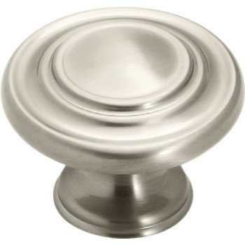 Amerock BP15862G10 Cabinet Knob, 1-5/16 in Projection, Zinc, Satin Nickel