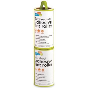 Honey-Can-Do LNT-03769 Lint Roller with Refill, 60 Sheets Roller, Plastic, Green